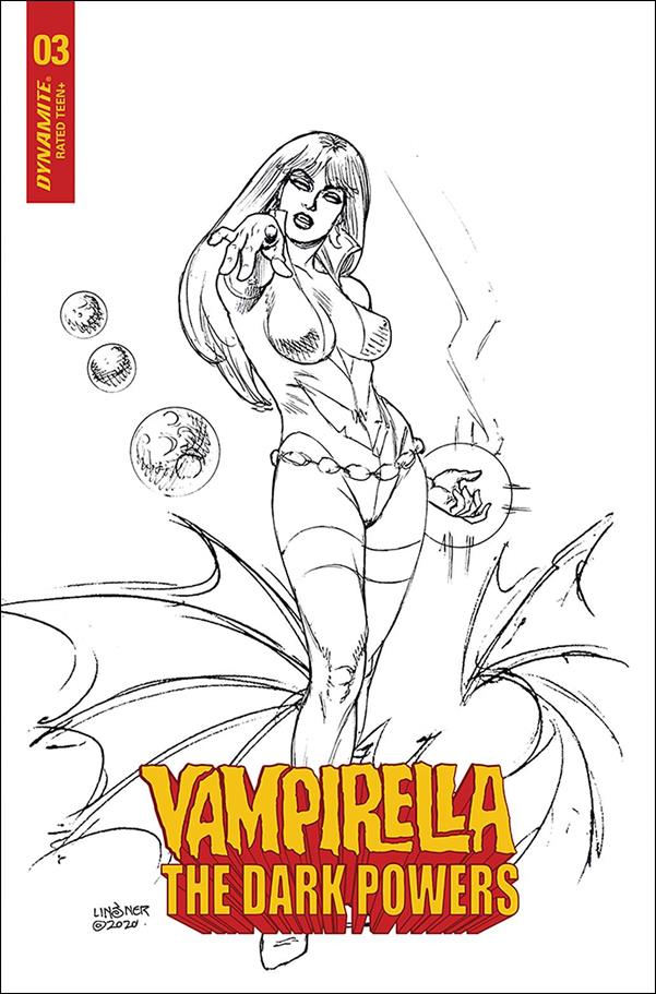 Vampirella: The Dark Powers issue 3-L Joseph Michael Linsner 1:20 Black & White Cover