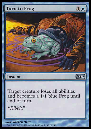 Magic the Gathering: 2012 Core Set (Base Set) card 78 Turn to Frog