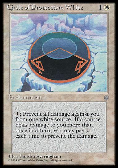 Magic the Gathering: Ice Age (Base Set) card 16 Circle of Protection: White