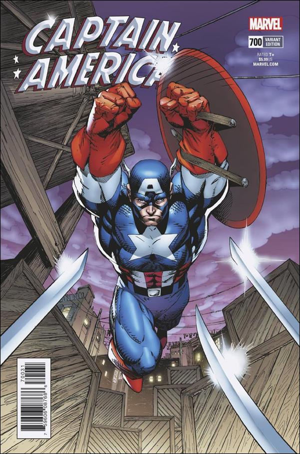 Captain America (1968) issue 700-G Jim Lee 1:500 Remastered Color Cover