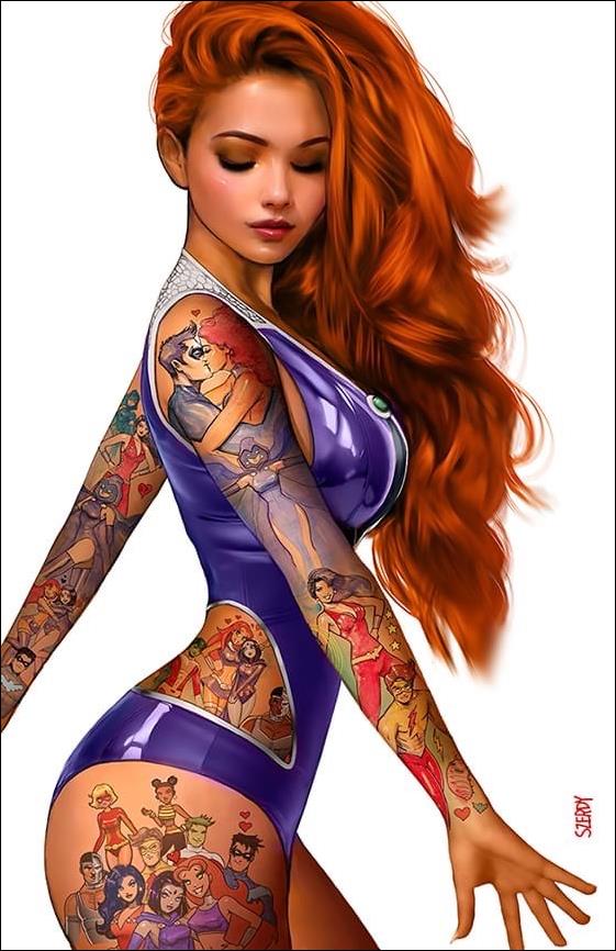 Titans (2023) issue 1-L Nathan Szerdy Virgin Tattoo Foil Cover