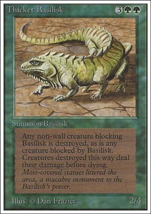 Magic the Gathering: Unlimited (Base Set) card 219 Thicket Basilisk