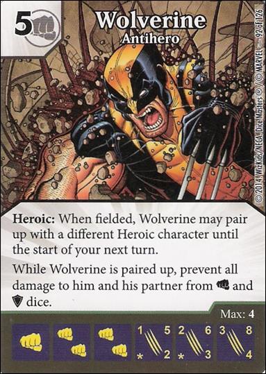 Marvel Dice Masters Uncanny X-Men  card 92 Wolverine: Antihero