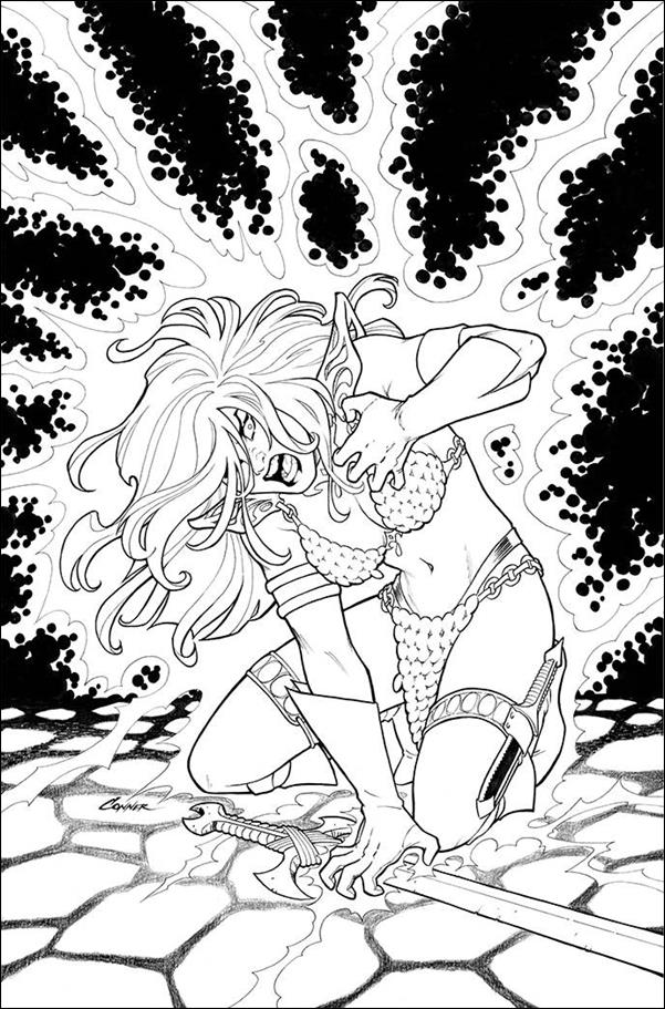 Invincible Red Sonja issue 4-P Amanda Conner 1:40 Black & White Virgin Cover