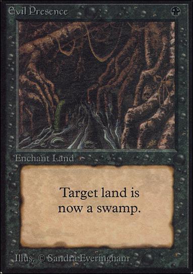 Magic the Gathering: Limited Edition Alpha (Base Set) card 107 Evil Presence