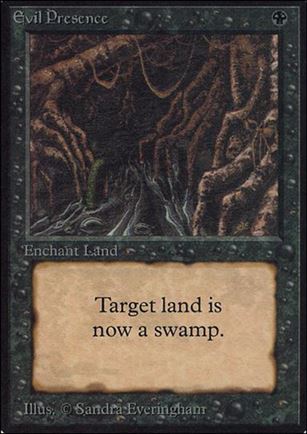 Magic the Gathering: Limited Edition Alpha (Base Set) card 107 Evil Presence