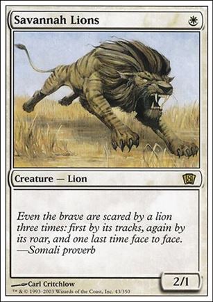 Magic the Gathering: 8th Edition (Base Set) card 43 Savannah Lions