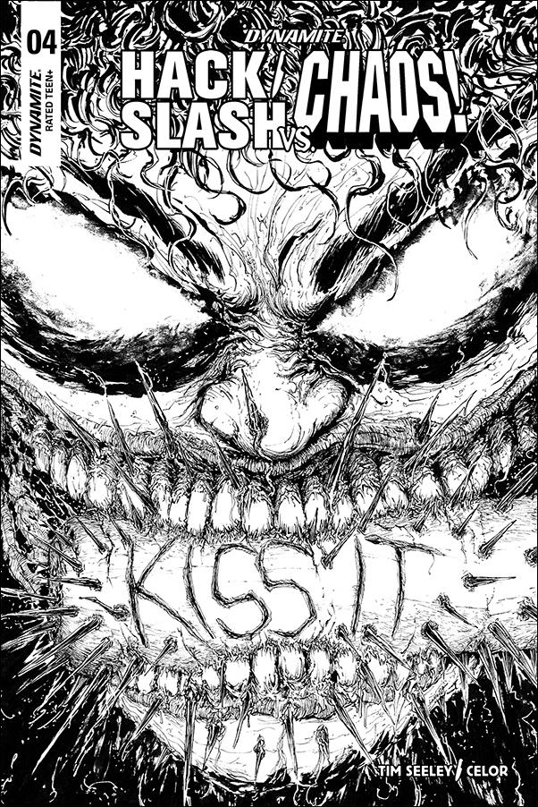 Hack/Slash vs Chaos issue 4-E Jonathan La Mantia 1:20 Black & White Cover