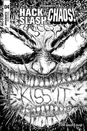 Hack/Slash vs Chaos issue 4-E Jonathan La Mantia 1:20 Black & White Cover