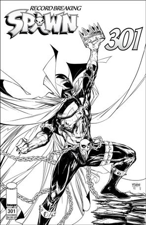 Spawn issue 301-I Todd McFarlane Black & White Cover
