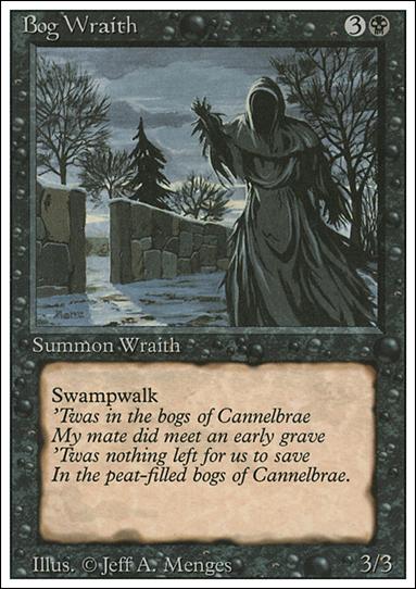 Magic the Gathering: Revised (Base Set) card 96 Bog Wraith