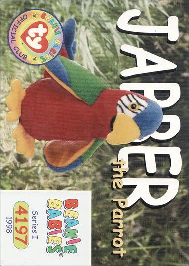 Beanie Babies Series 1 (Base Set) card 90 Jabber the Parrot