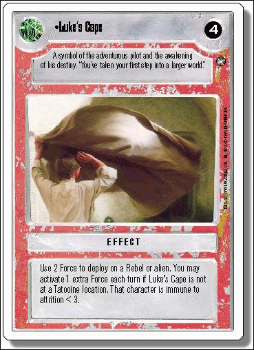 Star Wars: A New Hope Revised (Base Set) card 114 Luke's Cape