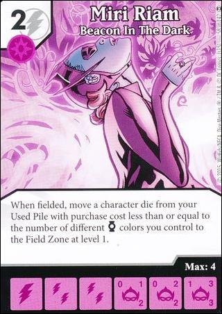 DC Comics Dice Masters War of Light card 58-B Miri Riam: Beacon in the Dark (Foil)