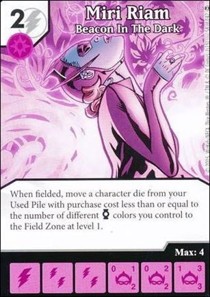 DC Comics Dice Masters War of Light card 58-B Miri Riam: Beacon in the Dark (Foil)
