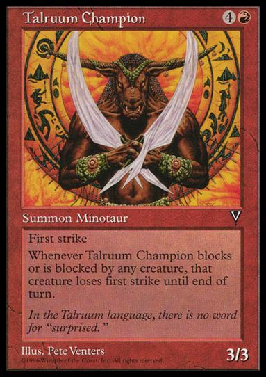 Magic the Gathering: Visions (Base Set) card 97 Talruum Champion