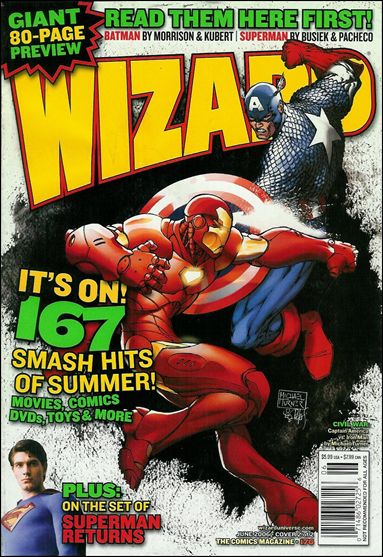 Wizard: The Comics Magazine issue 176-B Michael Turner Civil War Cover