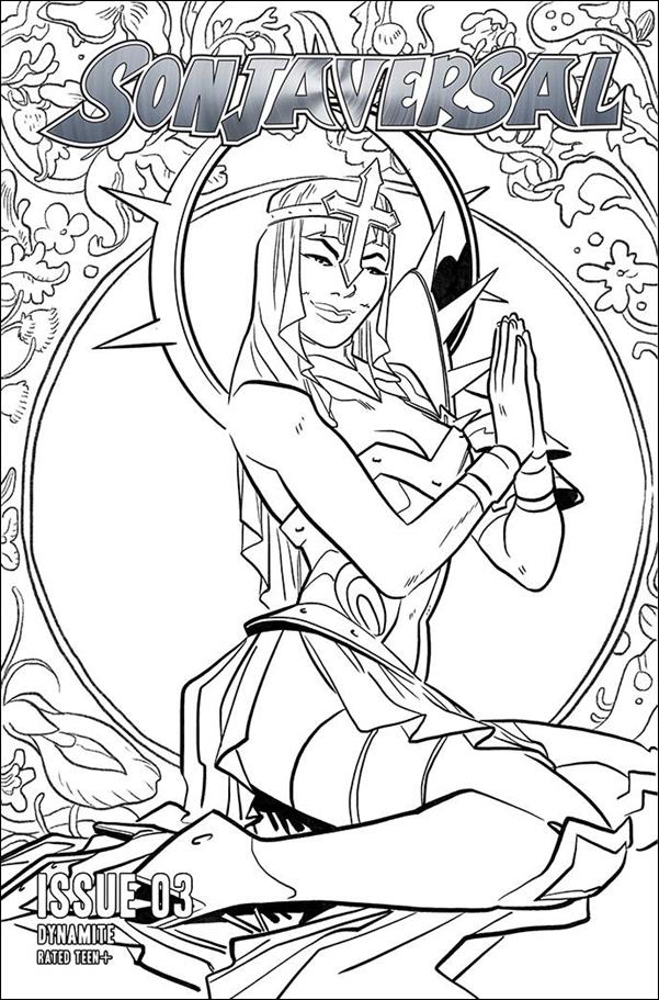 Sonjaversal issue 3-T Erica Henderson 1:30 Black & White Cover