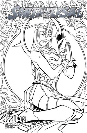 Sonjaversal issue 3-T Erica Henderson 1:30 Black & White Cover
