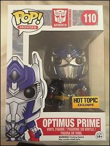 POP! Movies figure 110 Optimus Prime (Sword) Hot Topic Exclusive