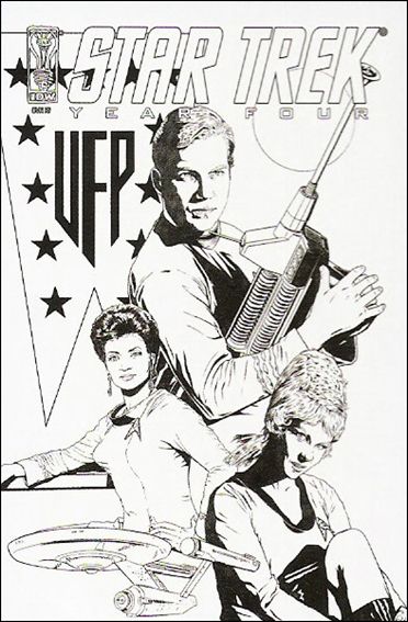 Star Trek: Year Four issue 6-C Joe Corroney Black & White Cover