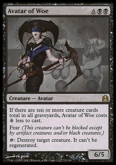 Magic the Gathering: Commander (Base Set) card 73 Avatar of Woe