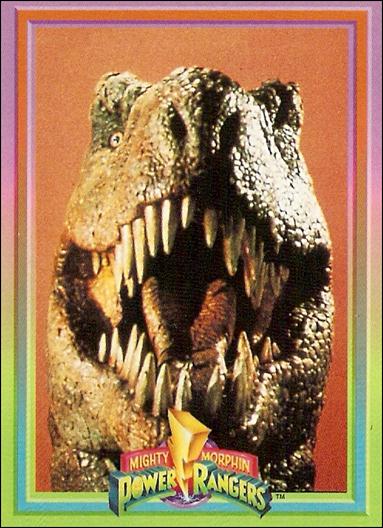 Mighty Morphin Power Rangers: Series 1 (Base Set) card 9 Tyrannosaurus Dinosaur