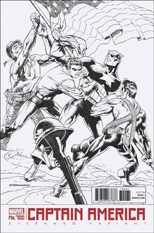 Captain America (1968) issue 700-B Jim Steranko Black and White Cover
