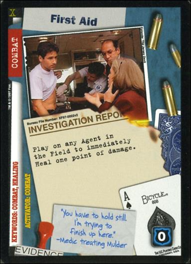 X-Files: The Truth Is Out There (Base Set) card XF97-0002v2 First Aid