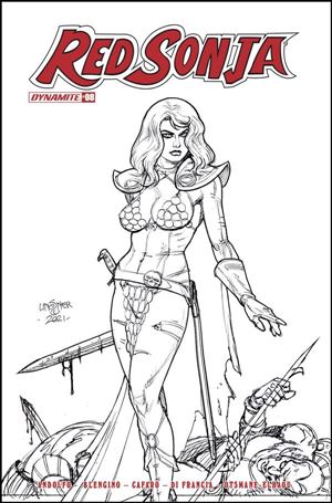 Red Sonja (2021) issue 8-O Joseph Michael Linsner 1:25 Black & White Cover