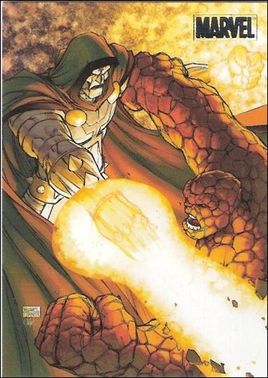 Marvel Heroes and Villains (Silver Foil Parallel Base Set) card 18 Thing vs Dr. Doom