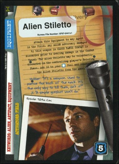 X-Files: 101361 (Base Set) card XF97-0441x1 Alien Stiletto