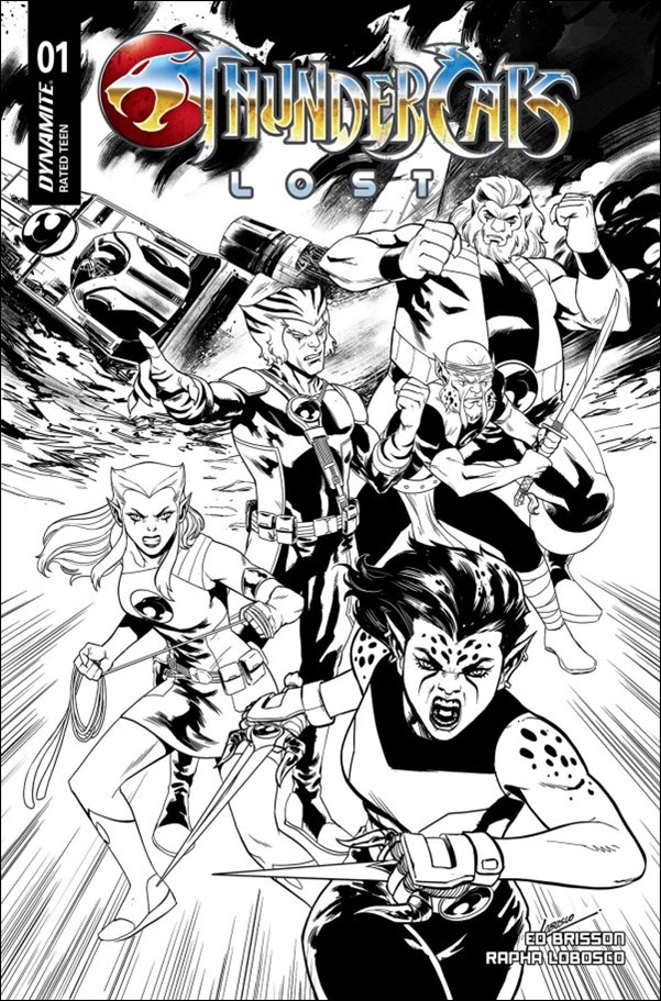 Thundercats: Lost issue 1-U Rapha Lobosco B&W 1:7 Cover