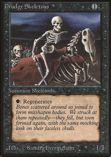 Magic the Gathering: Limited Edition Beta (Base Set) card 107 Drudge Skeletons