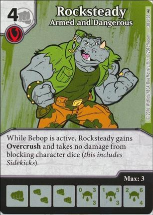 Dice Masters Teenage Mutant Ninja Turtles  card 38 Rocksteady - Armed and Dangerous 