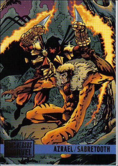 DC Versus Marvel / Marvel Versus DC (Base Set) card 52 Azrael/Sabretooth