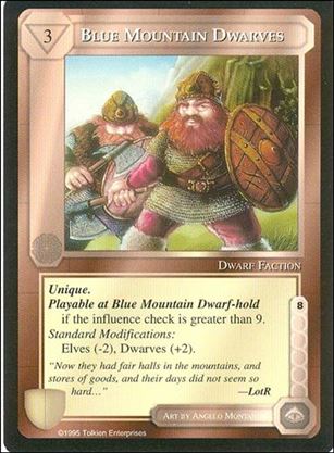 Middle-Earth: The Wizards (Base Set) card 62 Blue Mountain Dwarves