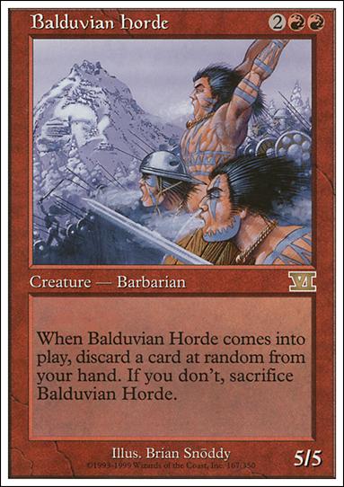 Magic the Gathering: 6th Edition (Base Set) card 167 Balduvian Horde