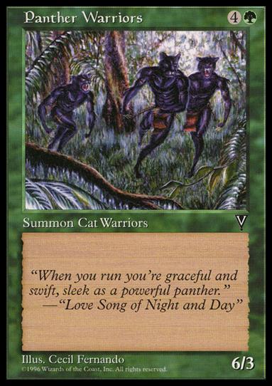 Magic the Gathering: Visions (Base Set) card 115 Panther Warriors