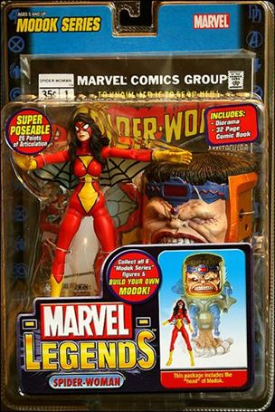 Marvel Legends (M.O.D.O.K. Series) figure 8 Spider-Woman (Red & Yellow Costume)