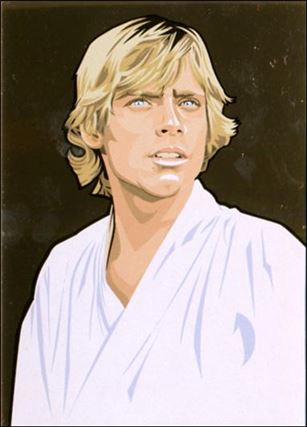 Star Wars Galaxy: Series 5 (Foil Subset) card 8-B Luke Skywalker Bronze Foil