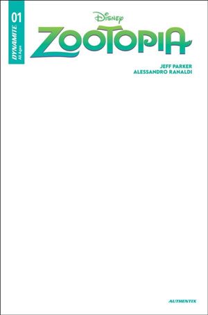 Zootopia (2025) issue 1-H Authentix Blank/Sketch Cover