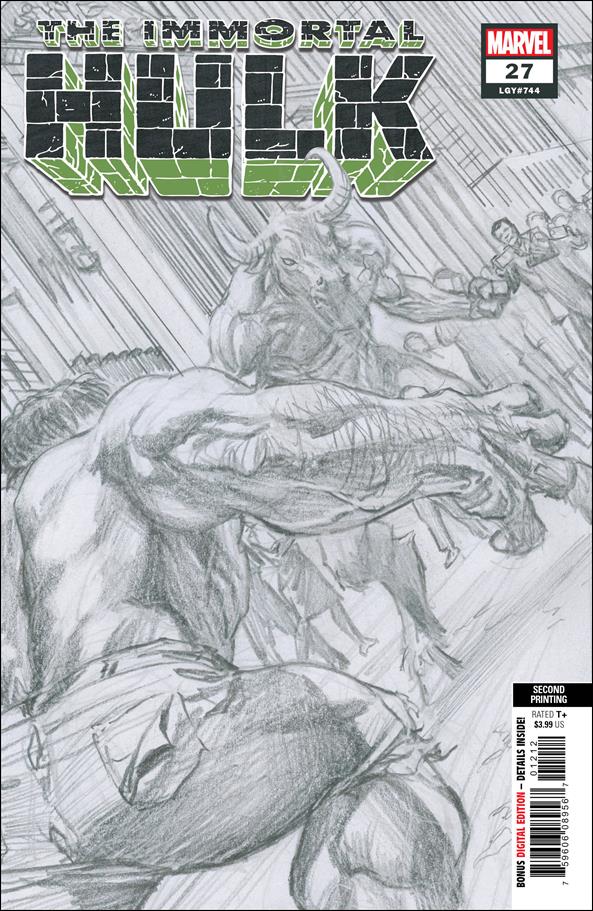 Immortal Hulk issue 27-C Alex Ross Sketch Cover (2nd Printing)