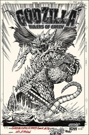 Godzilla: Rulers of the Earth issue 18-C Jeff Zarnov 1:10 Artist's Edition Cover