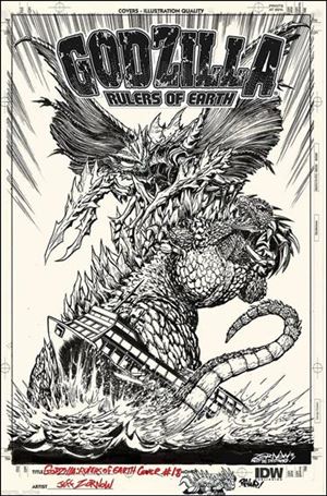 Godzilla: Rulers of the Earth issue 18-C Jeff Zarnov 1:10 Artist's Edition Cover