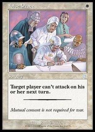 Magic the Gathering: Starter 1999 (Base Set) card 16 False Peace