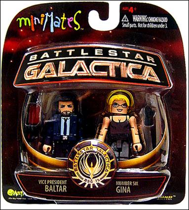 Battlestar Galactica Minimates figure 6-B Vice President Baltar and Number Six Gina 