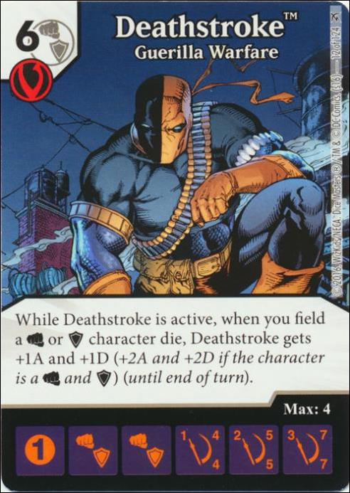 DC Comics Dice Masters Green Arrow and The Flash card 12 Deathstroke: Guerilla Warfare