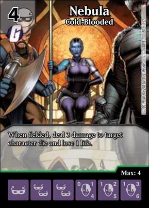 Marvel Dice Masters  Avengers Infinity Gauntlet card 80 Nebula: Cold-Blooded