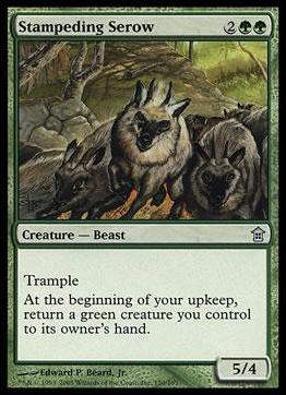 Magic the Gathering: Saviors of Kamigawa (Base Set) card 150 Stampeding Serow